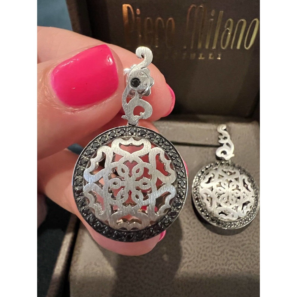 PIERO MILANO Earrings 18K White Gold & Diamond 0.45CT. Original Price $5,850